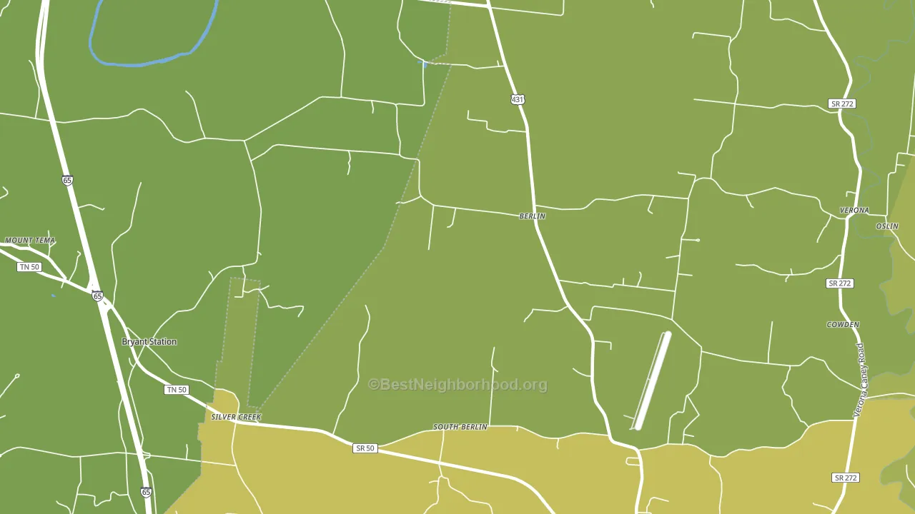 Berlin, TN block-group voter-turnout map