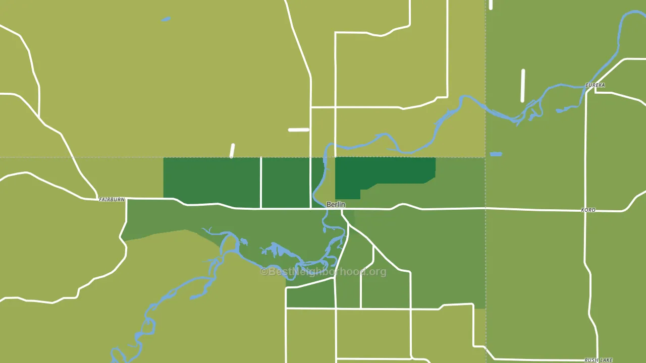 Berlin, WI block-group voter-turnout map