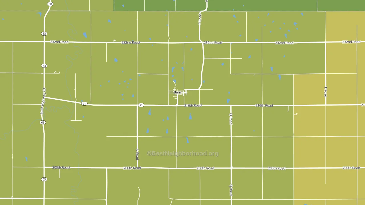 Bern, KS block-group voter-turnout map