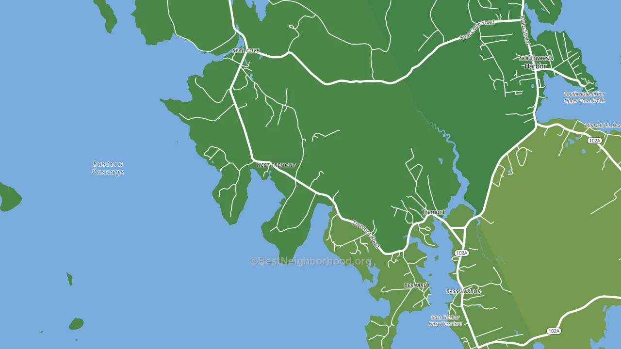Bernard, ME block-group voter-turnout map