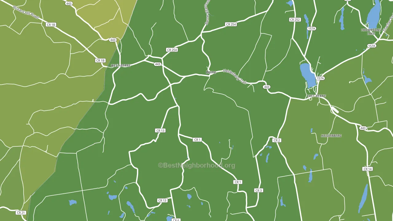 Berne, NY block-group voter-turnout map