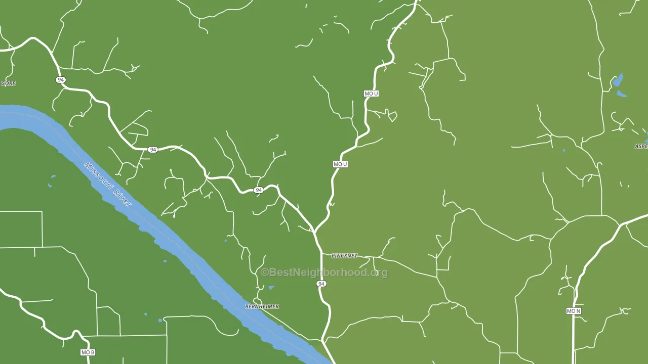 Bernheimer, MO block-group voter-turnout map