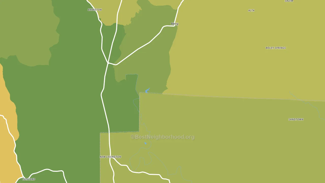 Berry, AL block-group voter-turnout map