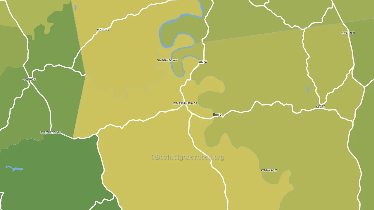 Berry, KY block-group voter-turnout map
