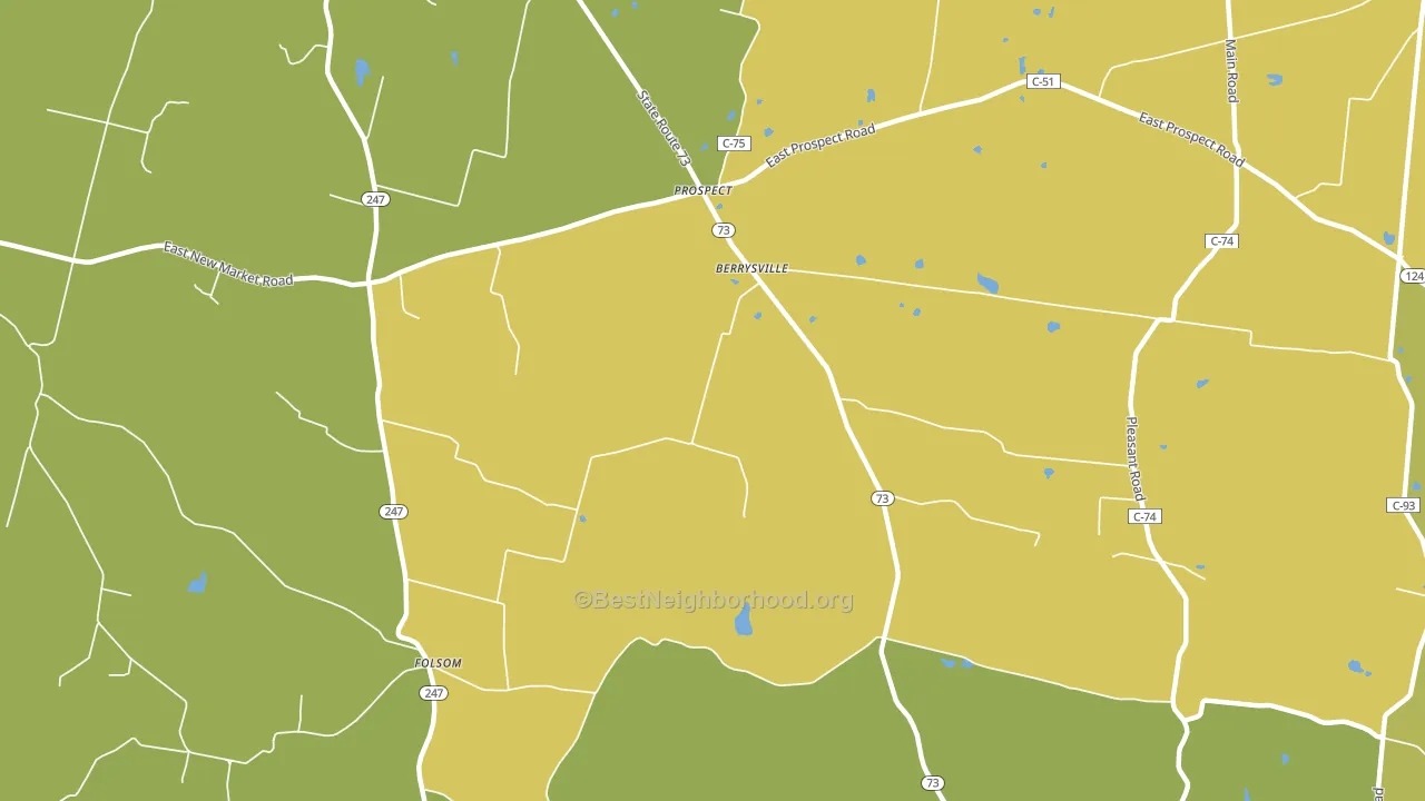 Berrysville, OH block-group voter-turnout map