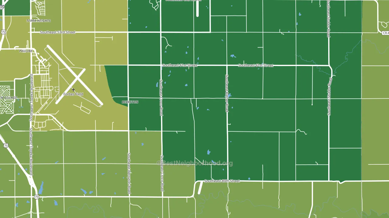 Berryton, KS block-group voter-turnout map