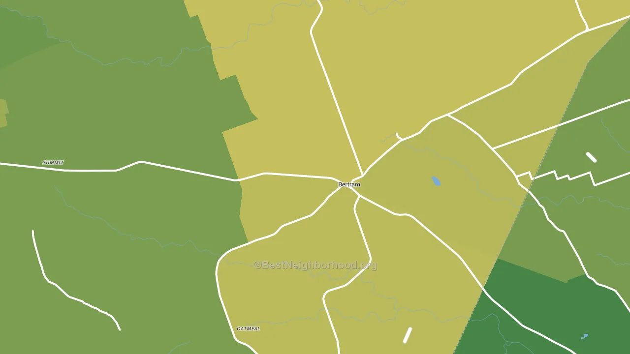 Bertram, TX block-group voter-turnout map