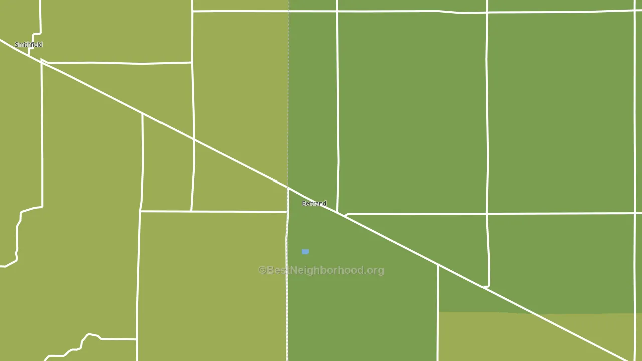 Bertrand, NE block-group voter-turnout map
