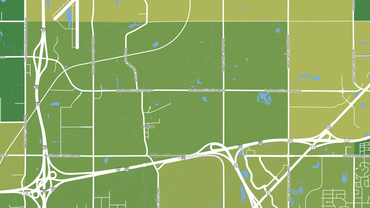 Berwick, IA block-group voter-turnout map