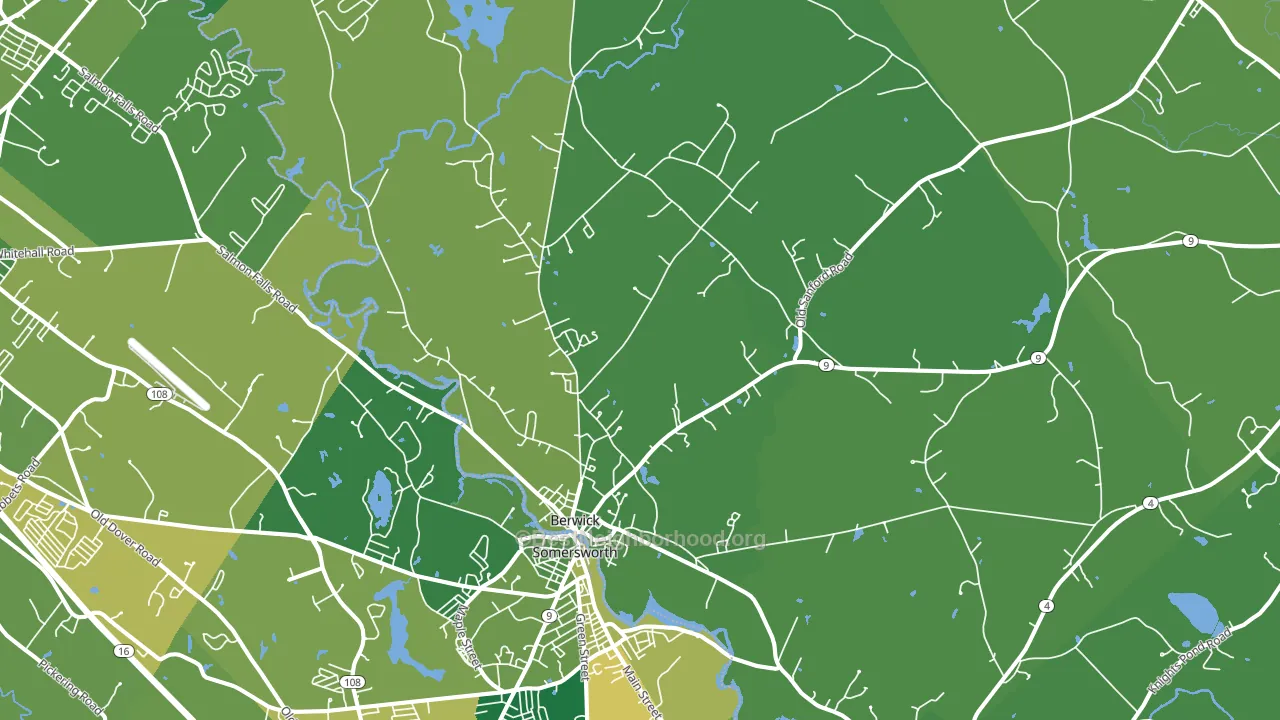 Berwick, ME block-group voter-turnout map