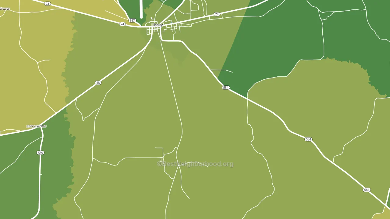Berwick, MS block-group voter-turnout map