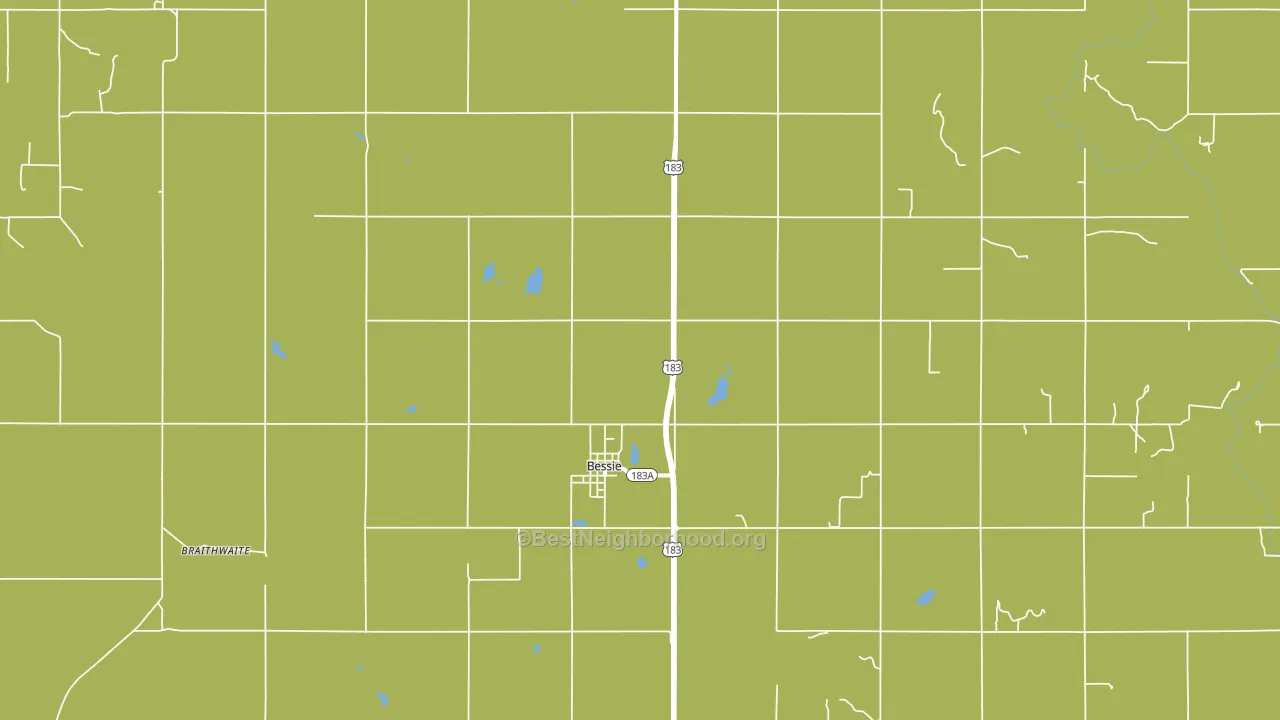 Bessie, OK block-group voter-turnout map
