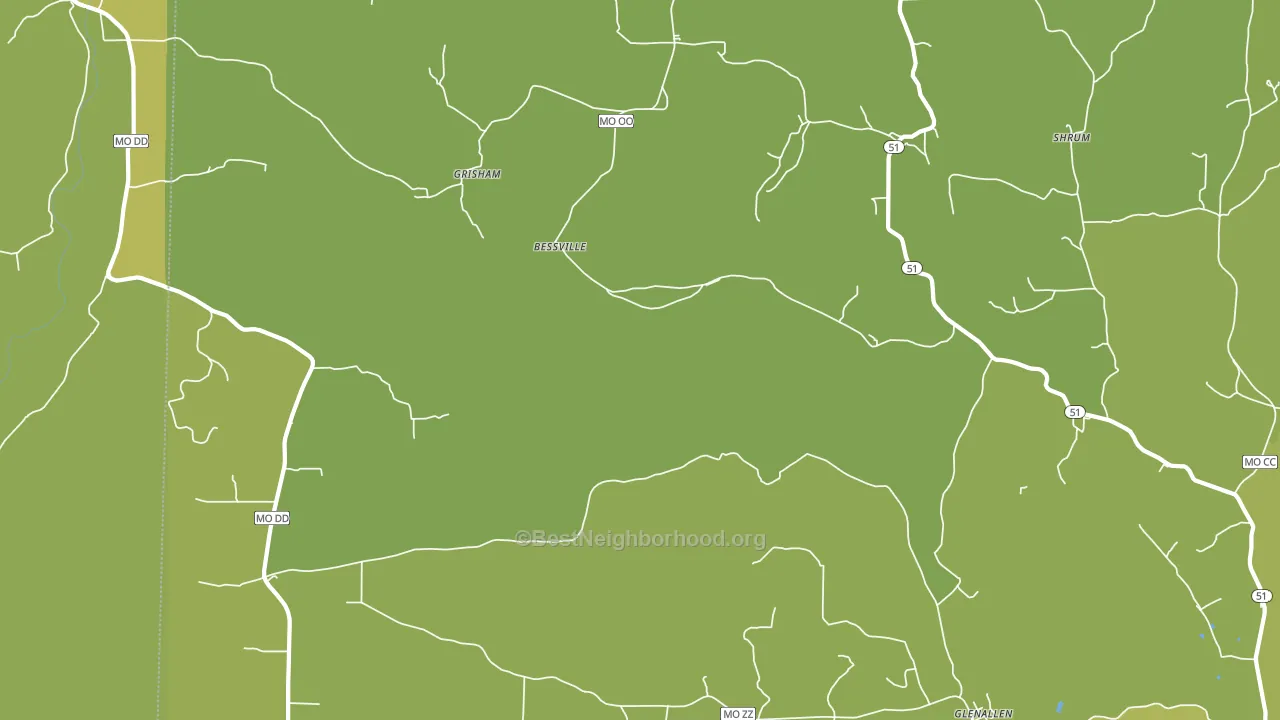 Bessville, MO block-group voter-turnout map