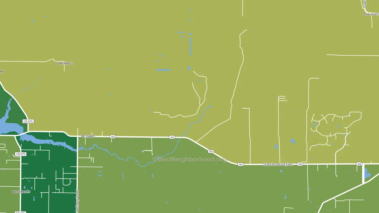 Bethany, FL block-group voter-turnout map