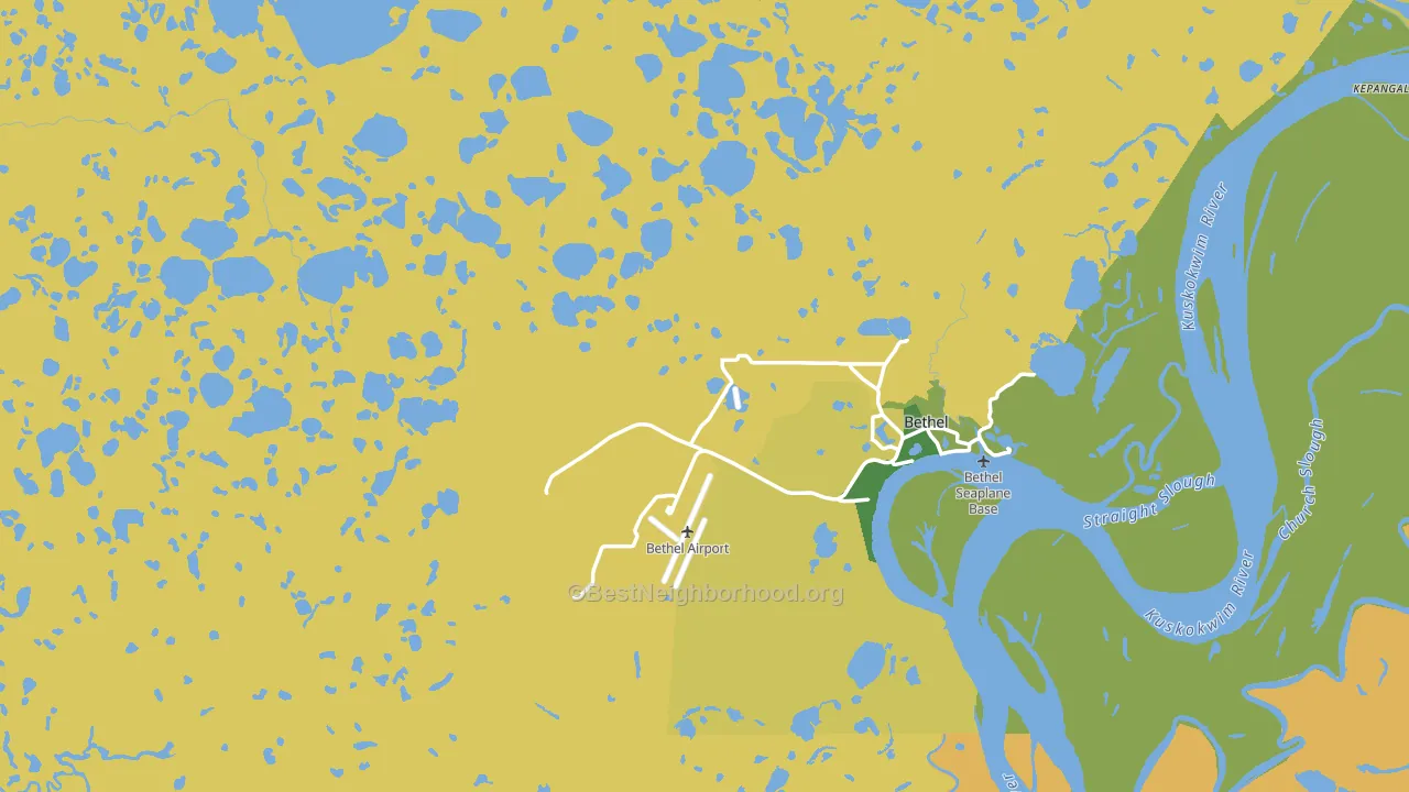 Bethel, AK block-group voter-turnout map