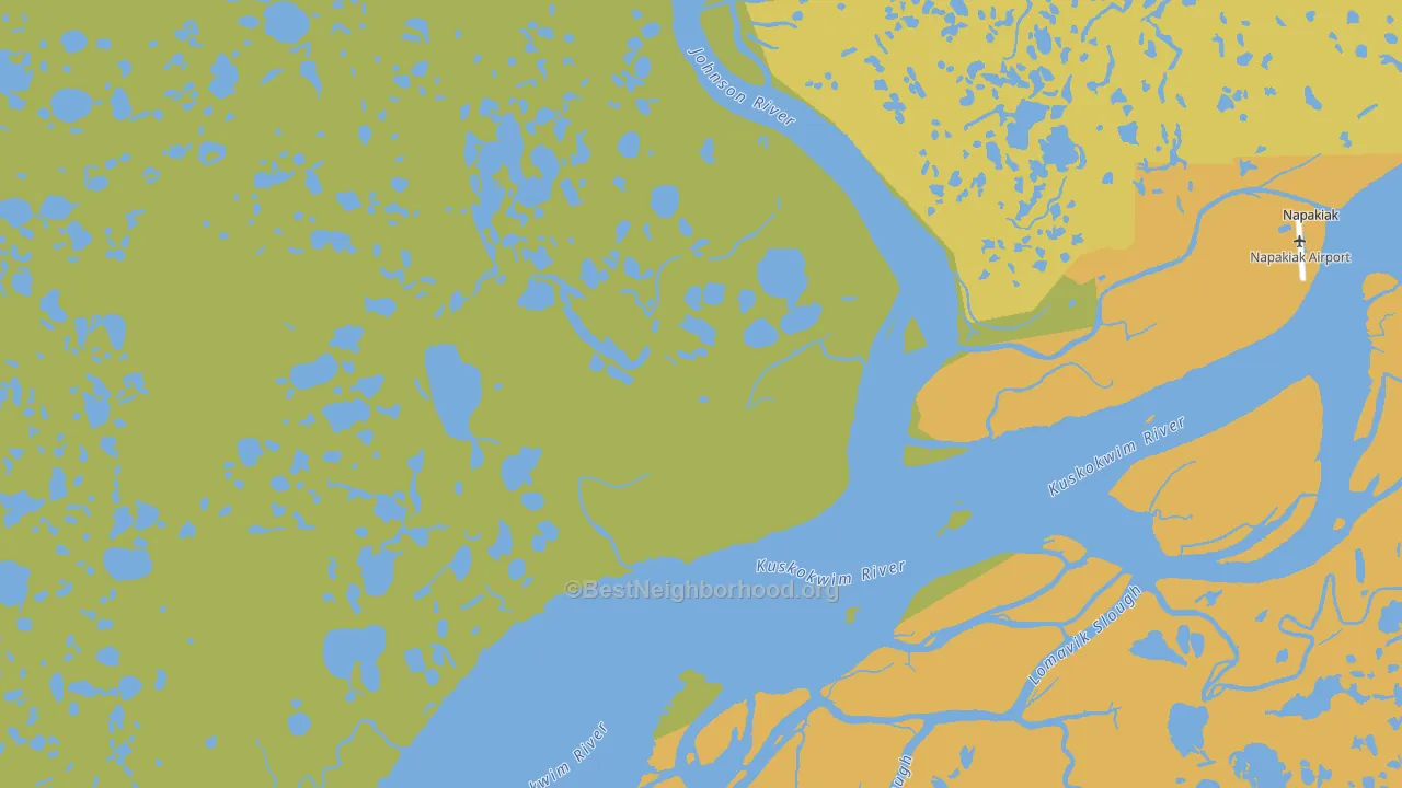 Bethel Census Area, AK block-group voter-turnout map