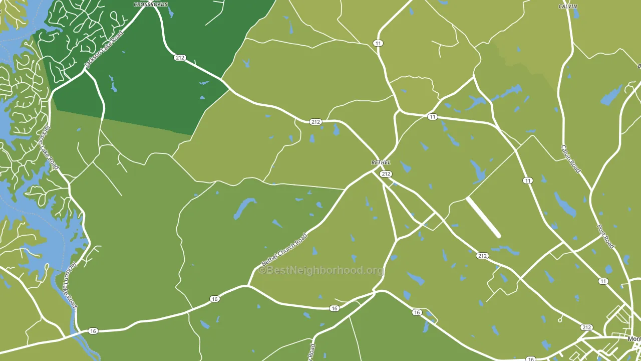 Bethel, GA block-group voter-turnout map