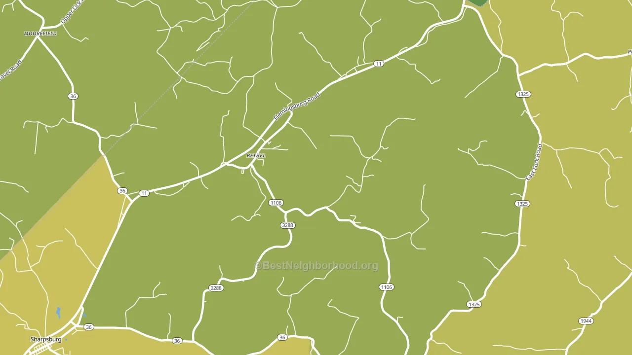 Bethel, KY block-group voter-turnout map