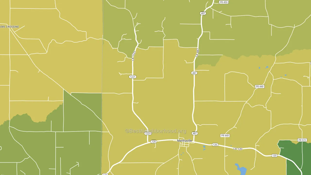 Bethel, LA block-group voter-turnout map