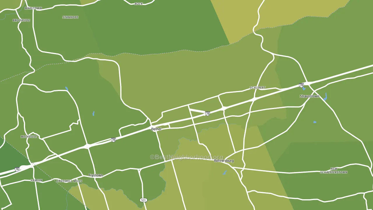 Bethel, PA block-group voter-turnout map