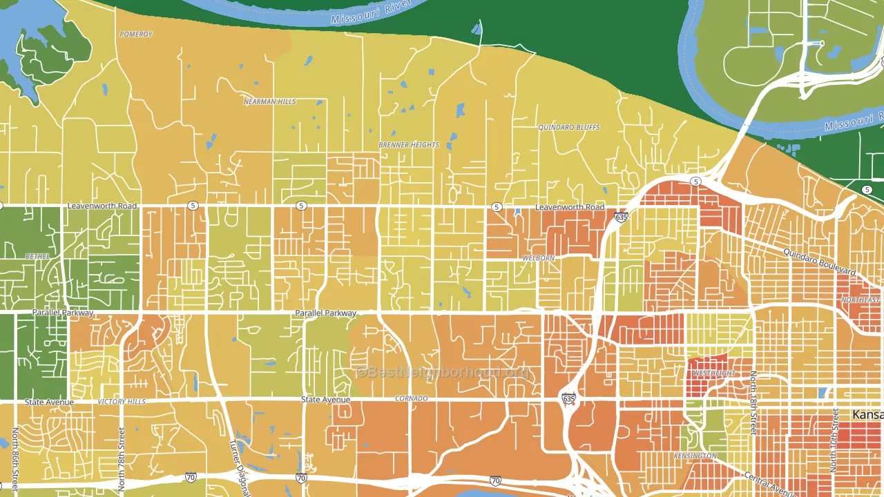 Bethel Welborn, Kansas City, KS block-group voter-turnout map