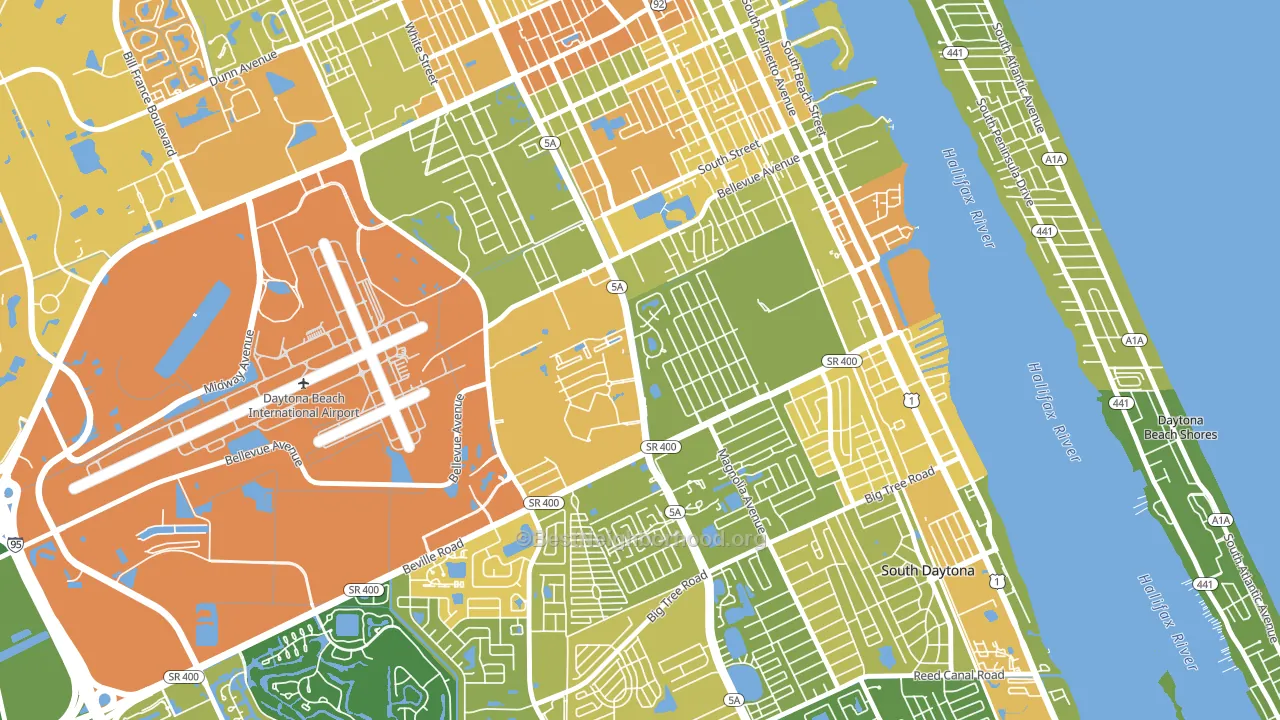 Bethune Grant, Daytona Beach, FL block-group voter-turnout map
