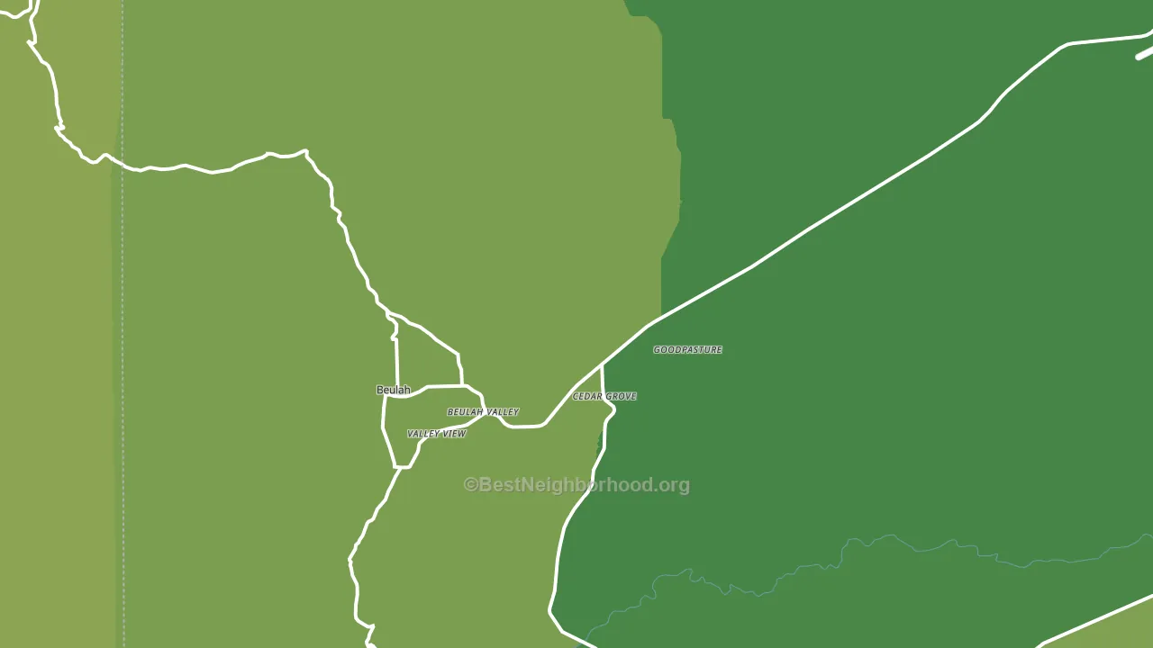 Beulah, CO block-group voter-turnout map