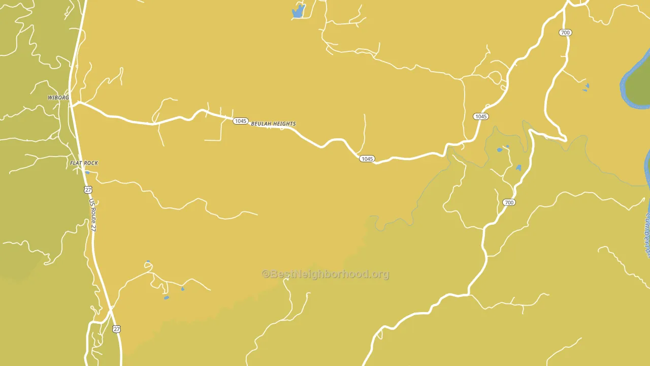 Beulah Heights, KY block-group voter-turnout map