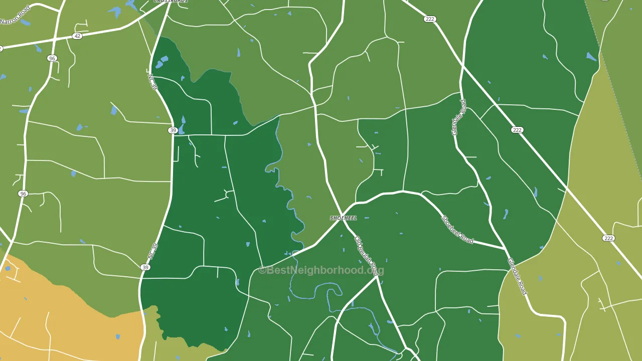 Beulahtown, NC block-group voter-turnout map