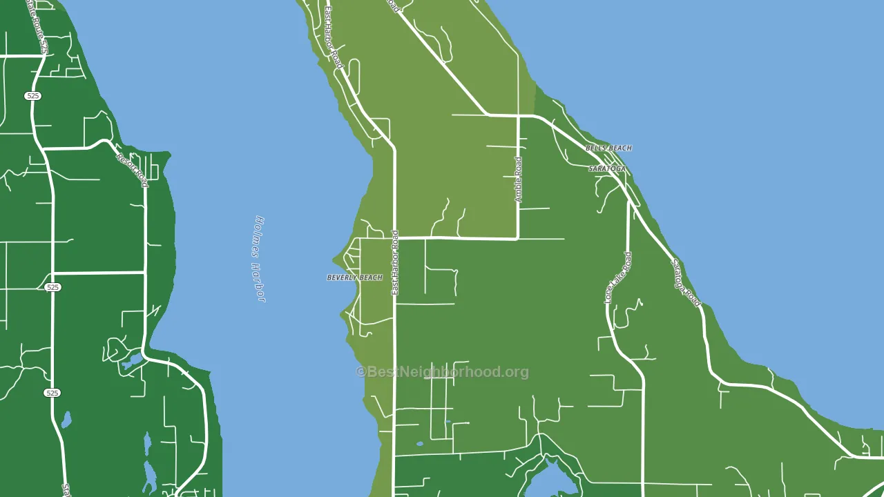 Beverly Beach, WA block-group voter-turnout map