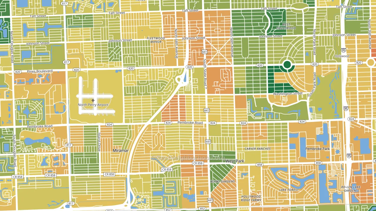 Beverly Park, Hollywood, FL block-group voter-turnout map