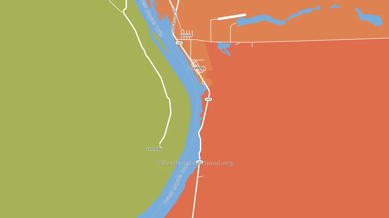 Beverly, WA block-group voter-turnout map