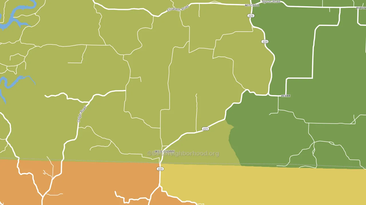 Bexar, AR block-group voter-turnout map