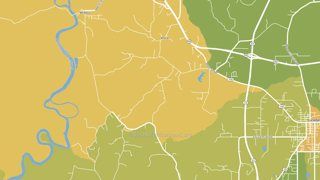 Bexley, MS block-group voter-turnout map