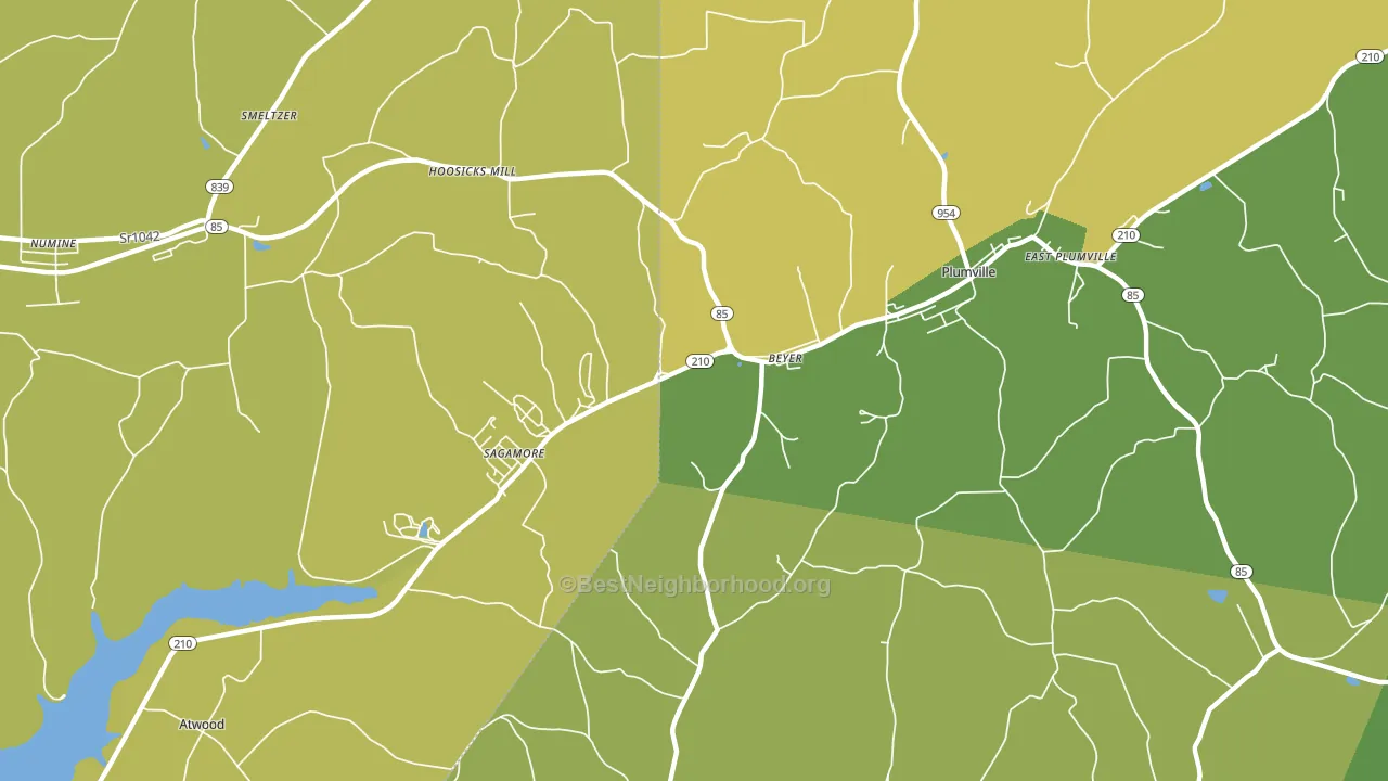 Beyer, PA block-group voter-turnout map