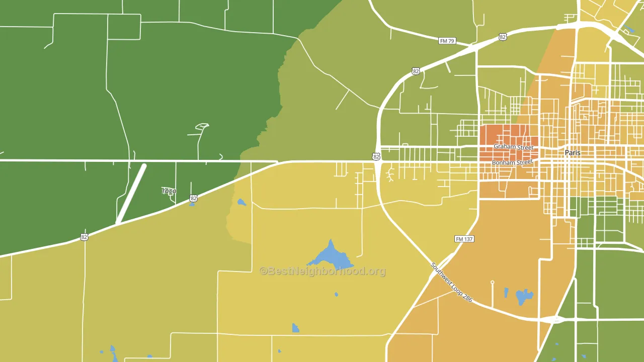 Biardstown, TX block-group voter-turnout map