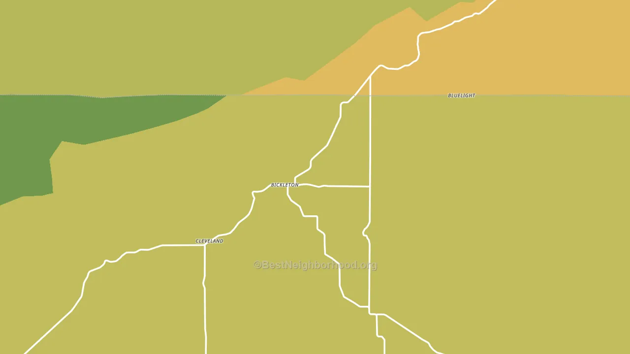 Bickleton, WA block-group voter-turnout map