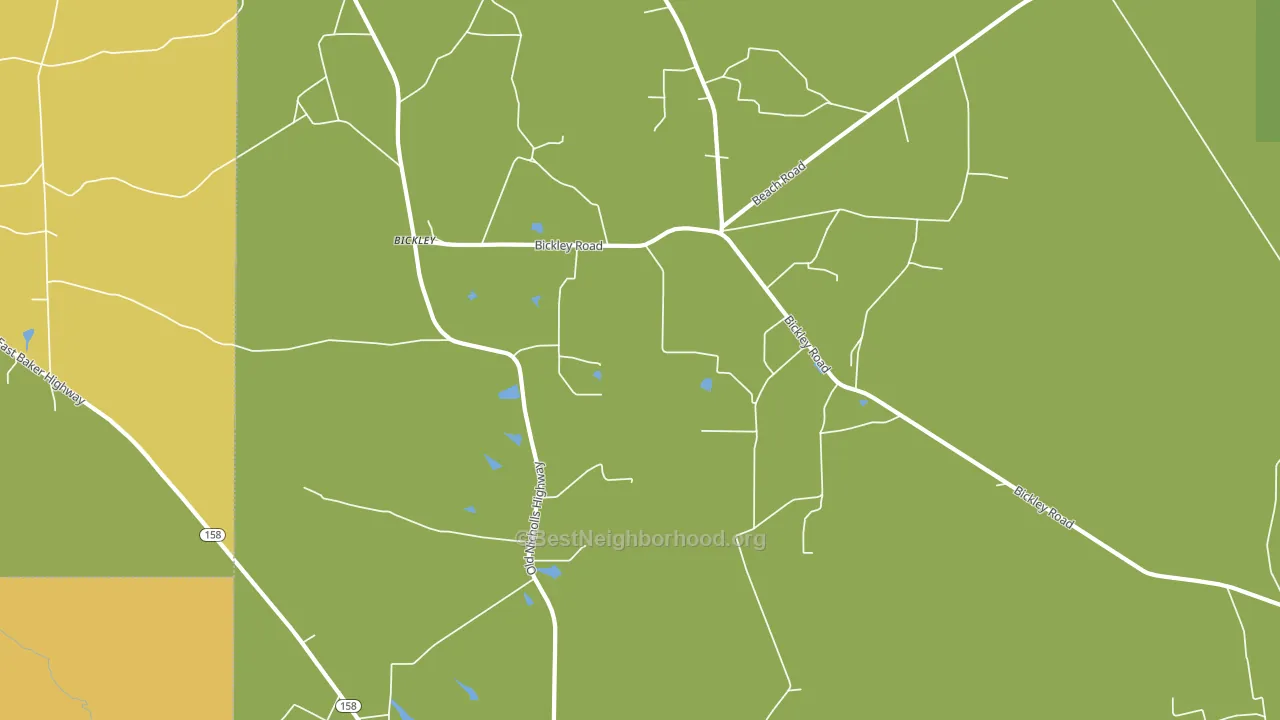 Bickley, GA block-group voter-turnout map
