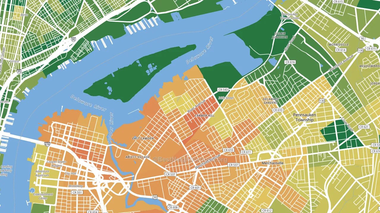 Biedeman, Camden, NJ block-group voter-turnout map