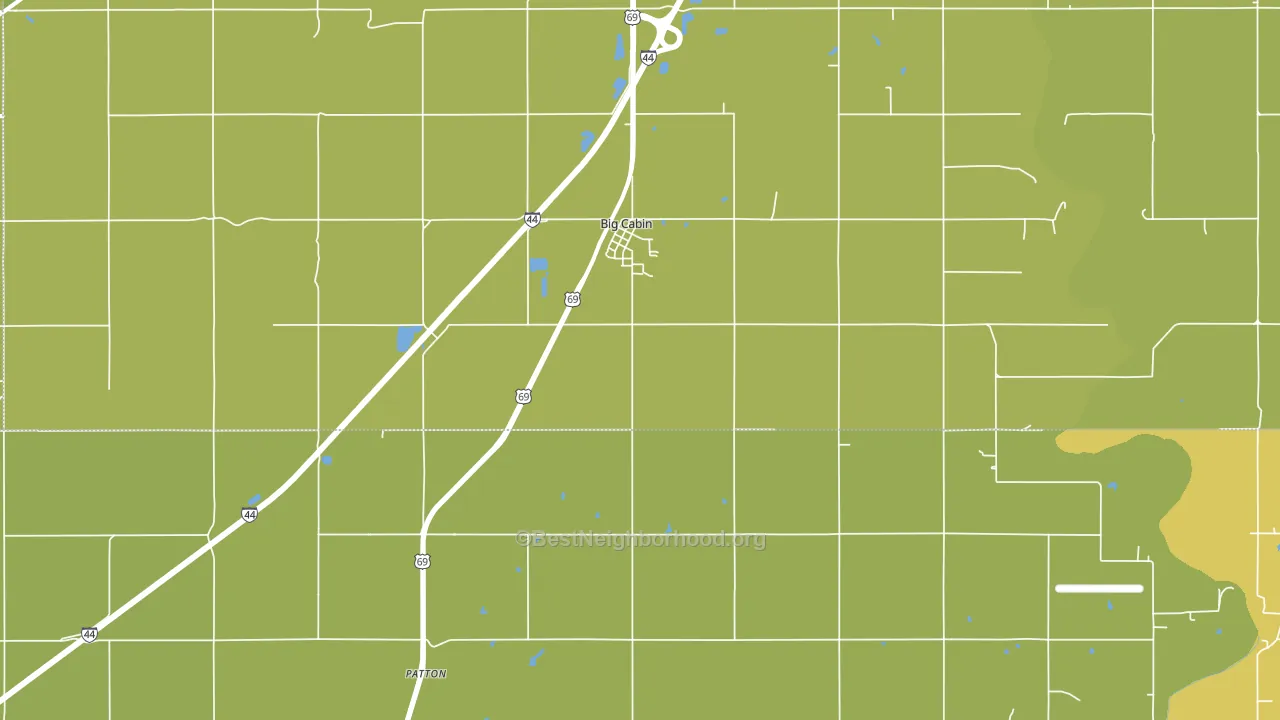 Big Cabin, OK block-group voter-turnout map