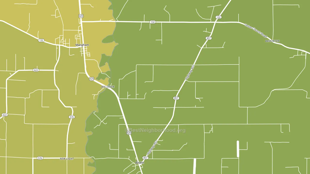 Big Creek, LA block-group voter-turnout map
