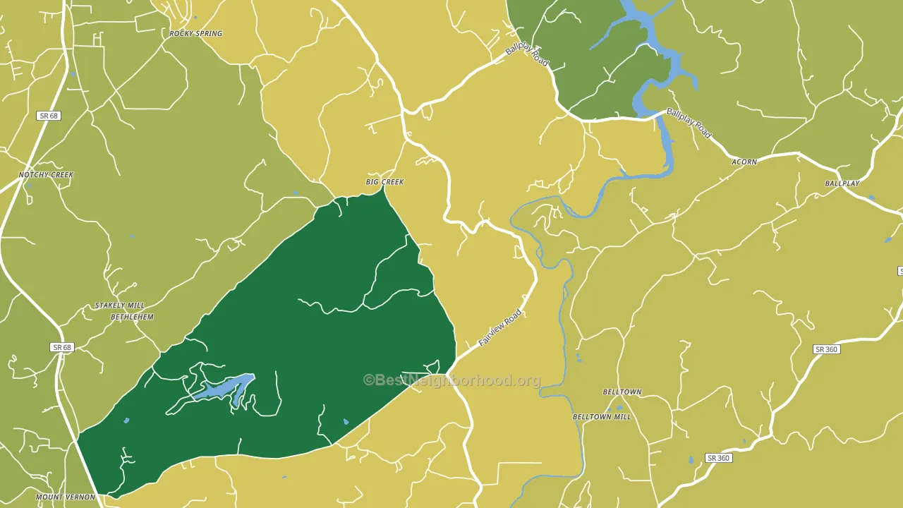 Big Creek, TN block-group voter-turnout map