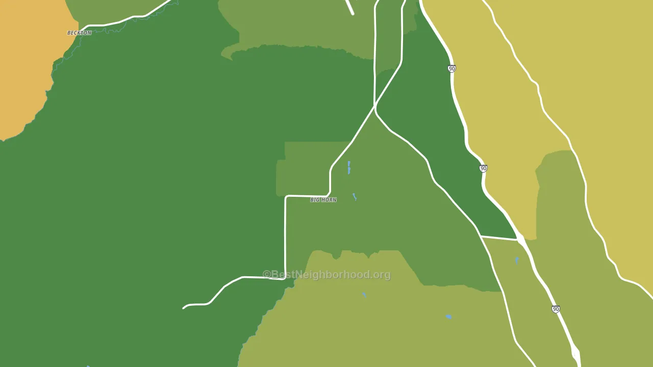 Big Horn, WY block-group voter-turnout map
