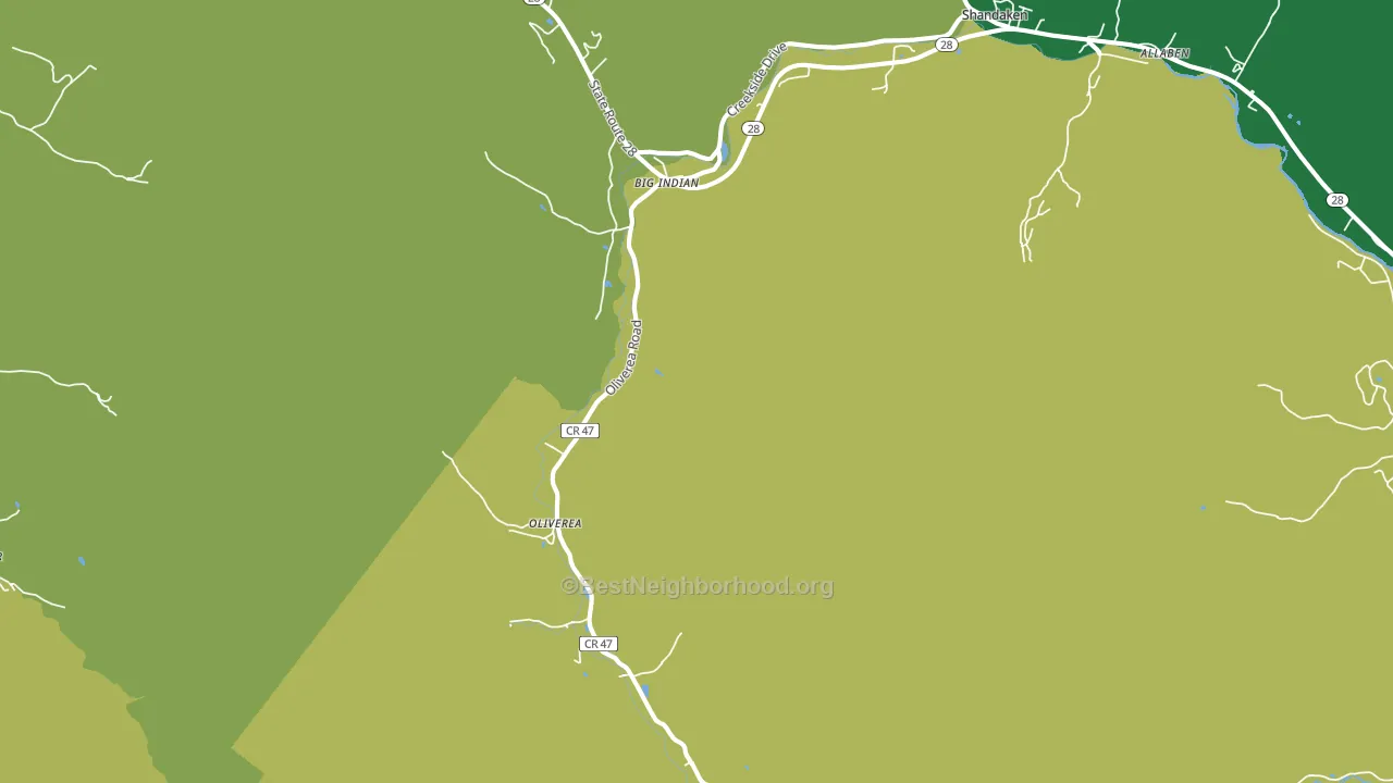 Big Indian, NY block-group voter-turnout map