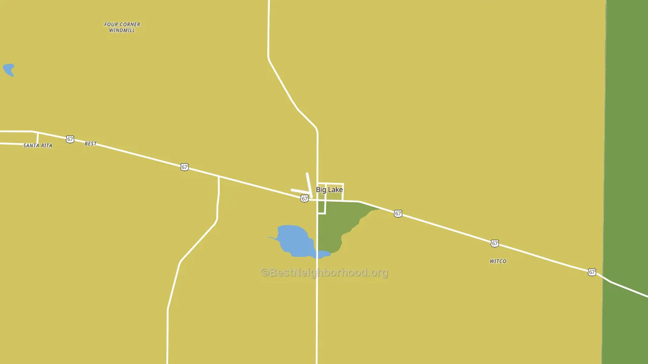 Big Lake, TX block-group voter-turnout map