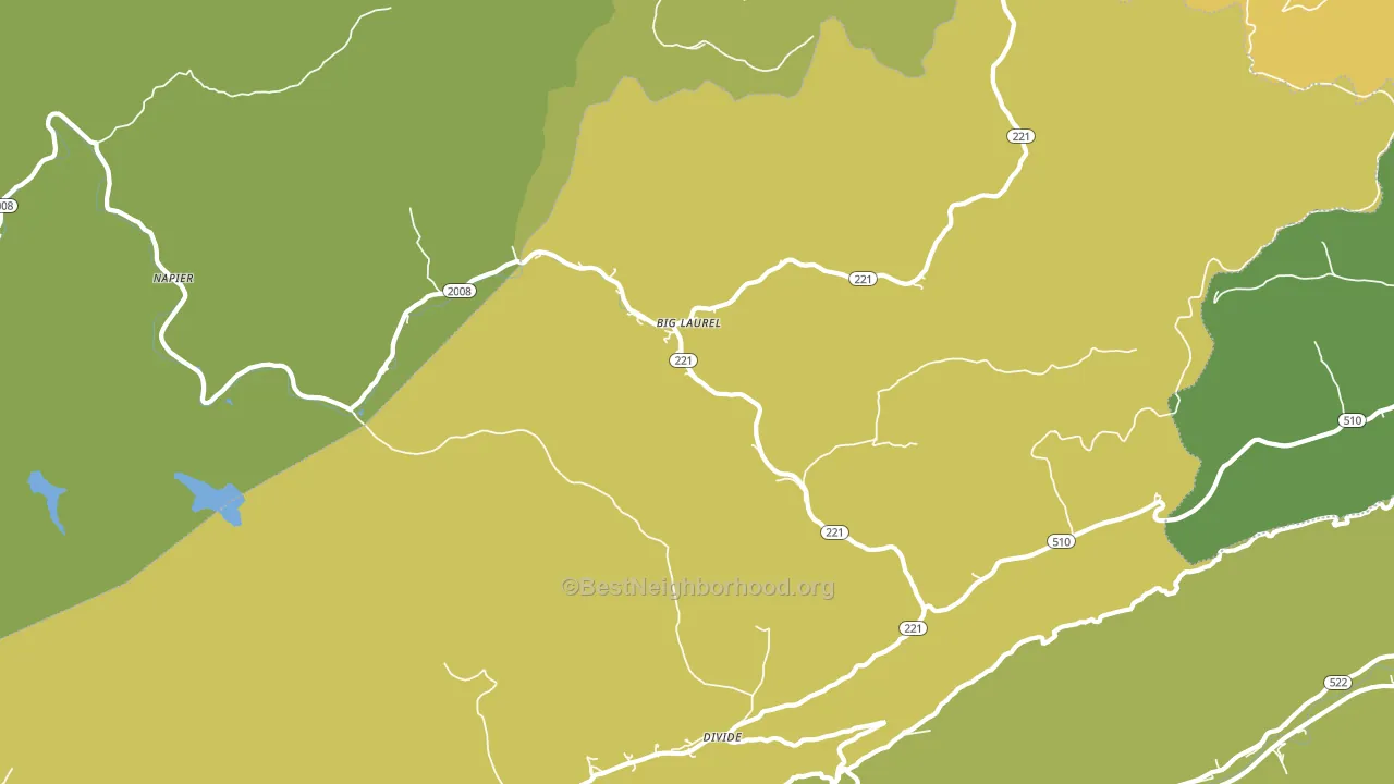 Big Laurel, KY block-group voter-turnout map
