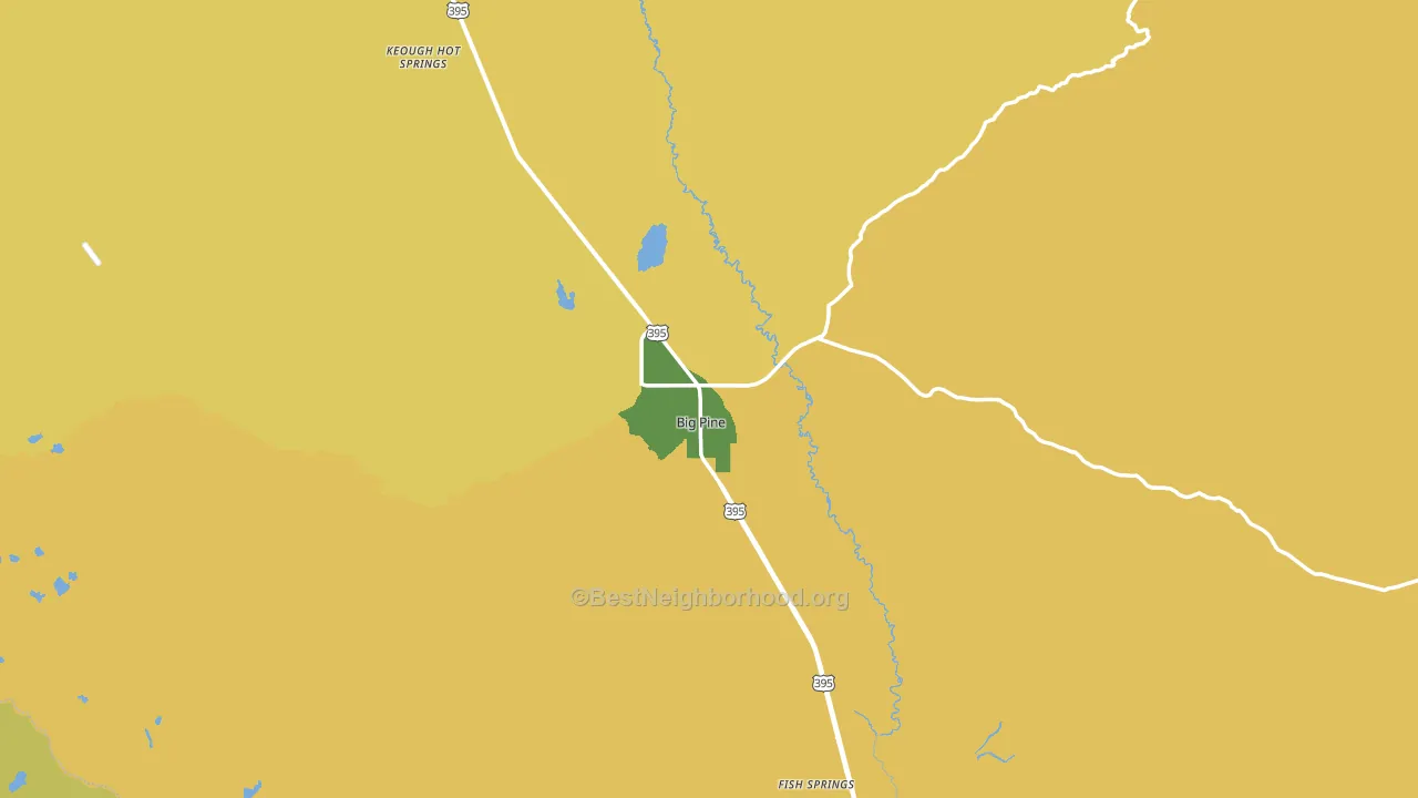 Big Pine, CA block-group voter-turnout map