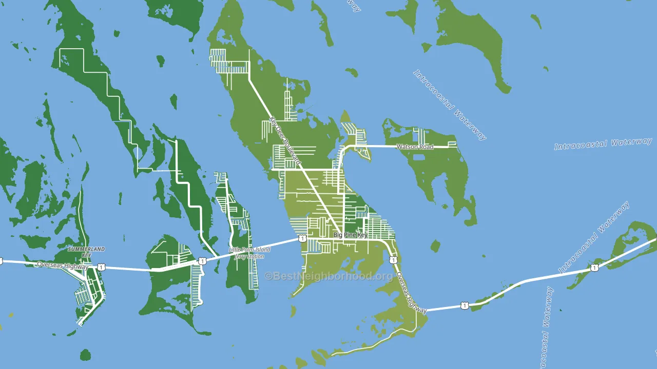 Big Pine Key, FL block-group voter-turnout map