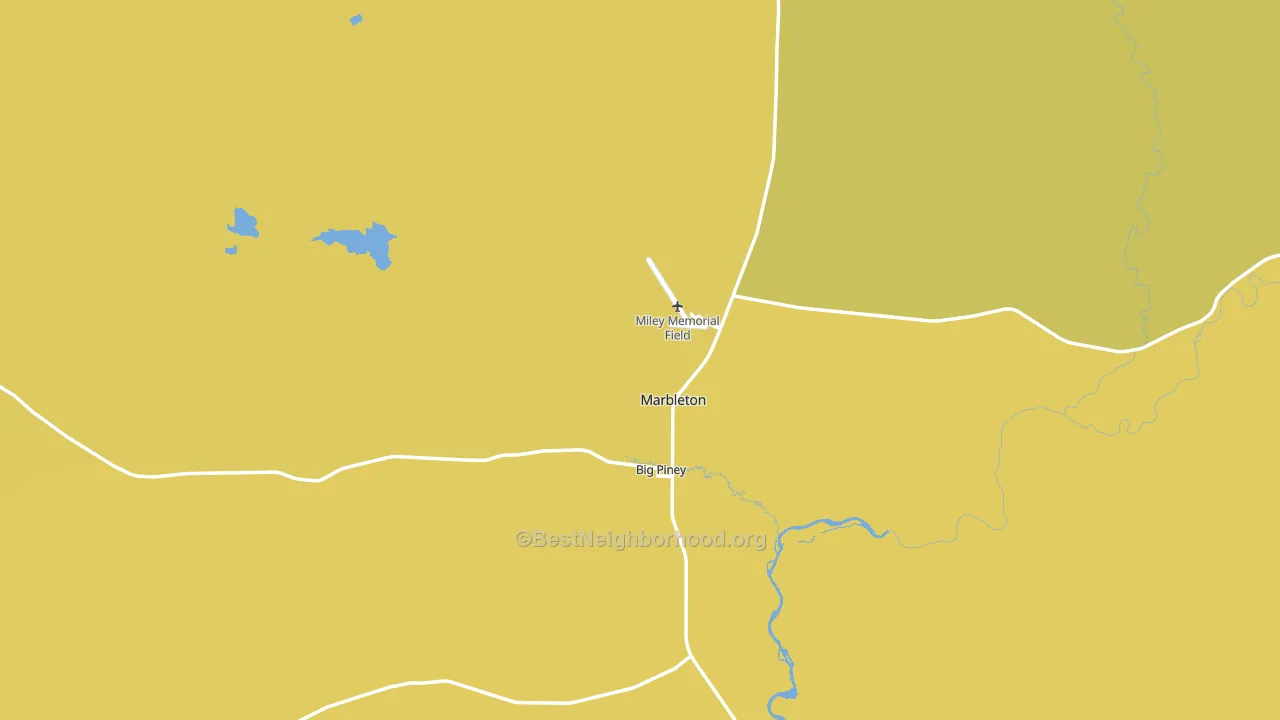 Big Piney, WY block-group voter-turnout map