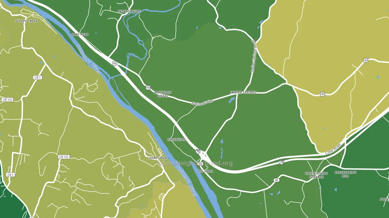 Big Pool, MD block-group voter-turnout map
